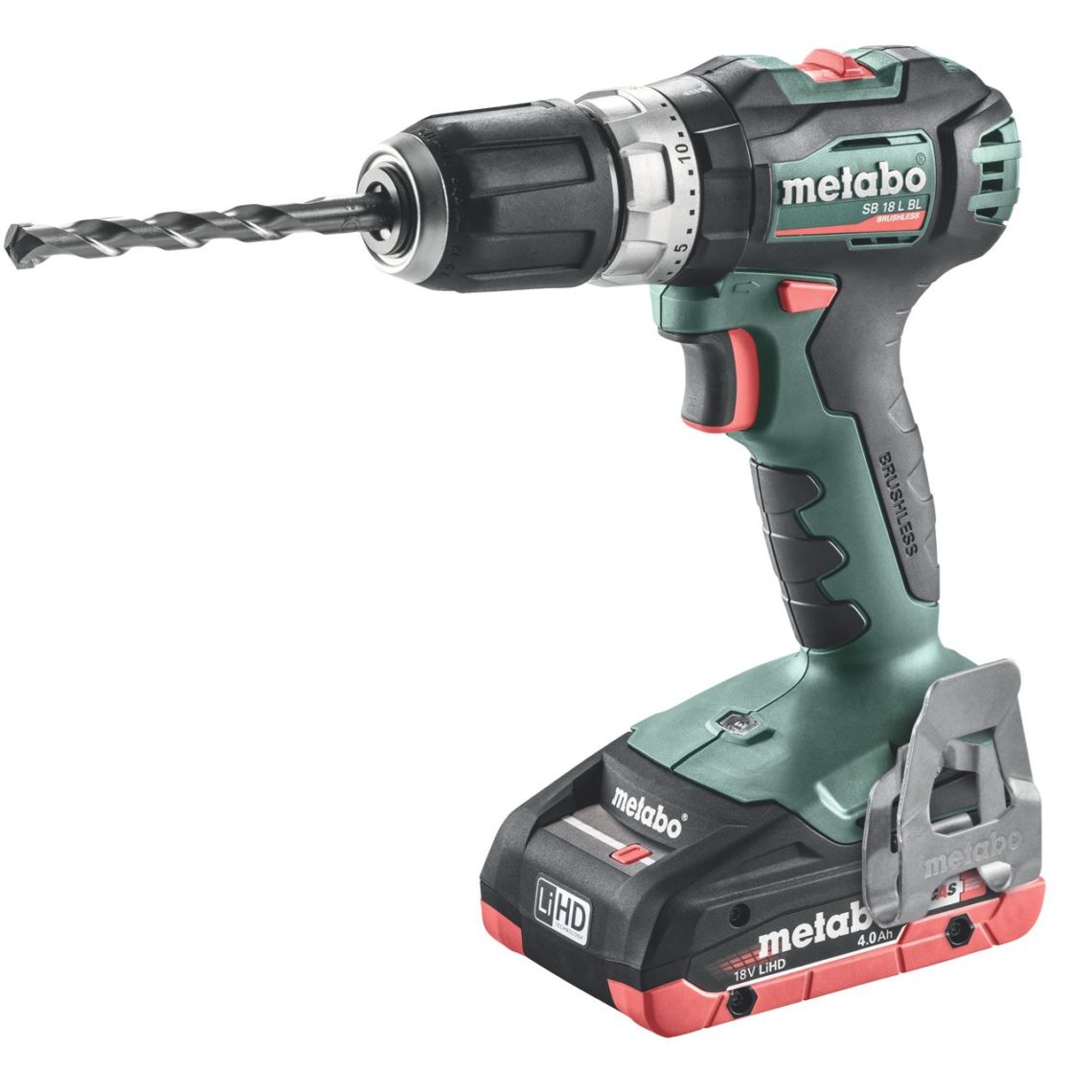 Metabo SB 18 L BL, Brushless Combi Drill, 2 x 18V LiHD 4.0Ah, ASC 55